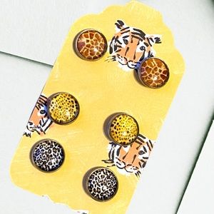 Animal Print Stud Earrings